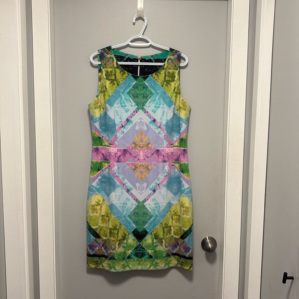 ☀️Ivanka Trump Colourful Kaleidoscope Dress size 14